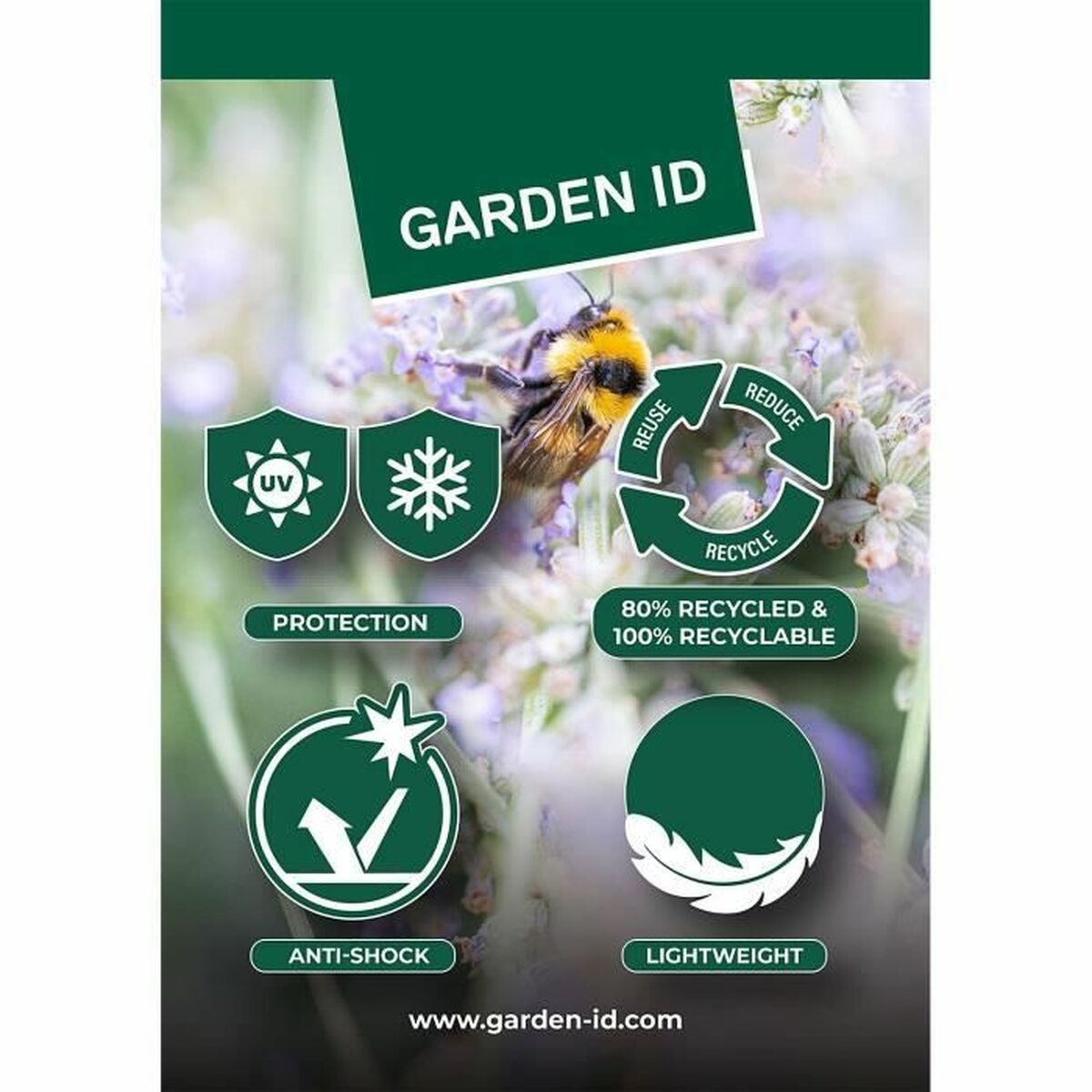 Bloempot Garden ID Fancy Grijs Polyethyleen 40 x 58 cm